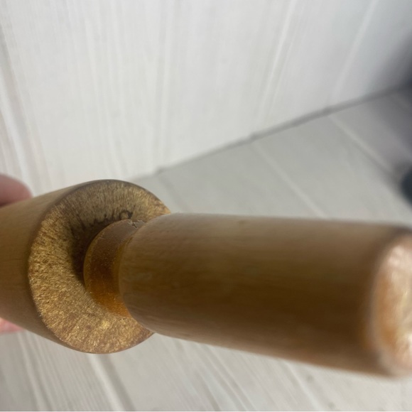 Vintage Baribo Maid Rolling Pin Hardwood 16.5” - Picture 2 of 9